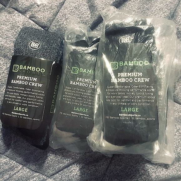 Bamboo Sports Premium Bamboo Crew Socks (3 Pack) - Picture 7 of 11